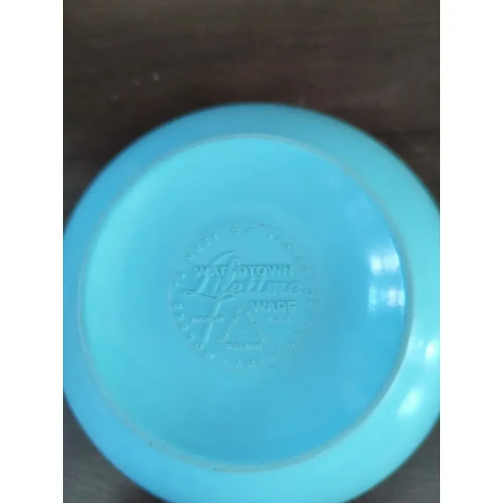 Vintage Watertown Lifetime Ware Aqua green Melamine Bowl Ice Cream MCM 4.5